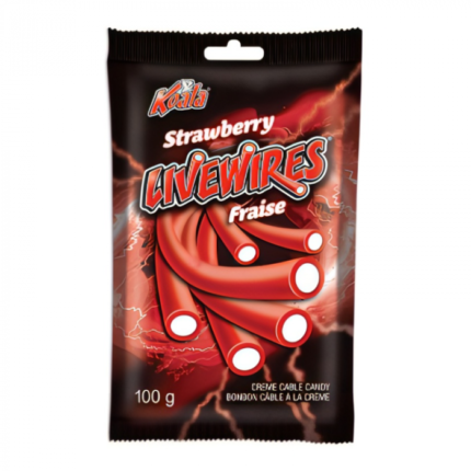 Livewires Cream Cables Strawberry  bag USA Import 100g