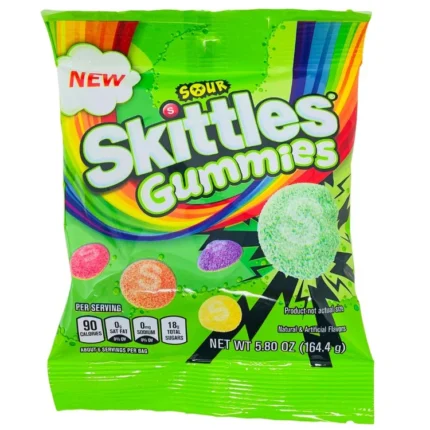 Skittles Sour Gummies Chewy Candy 5.8oz (164.4g)