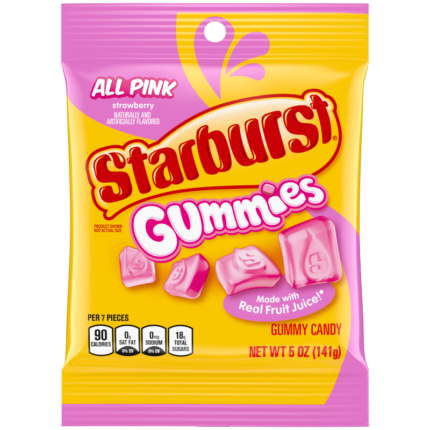 Starburst Gummies All Pink Gummy Candy 5oz