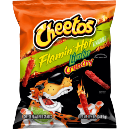 Cheetos Crunchy Flamin' Hot Limón Cheese Flavored Snacks