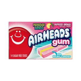 Airheads Gum Raspberry Lemonade (Paradise Blends)  14 Sugar Free Sticks (Rare)