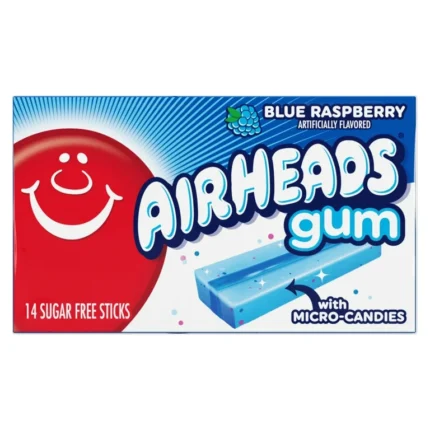 Airhead Gum Blue Raspberry 14 Sugar Free sticks