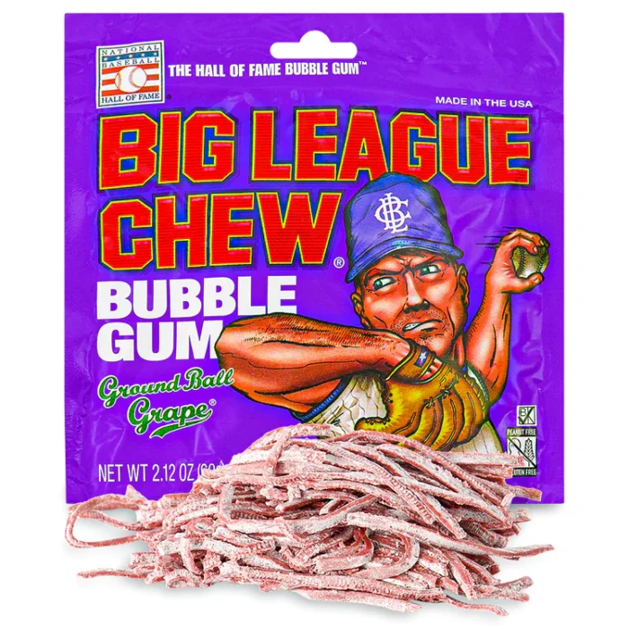 Big league chew Bubble gumground balll grape 2.12oz (60g) - Image 1