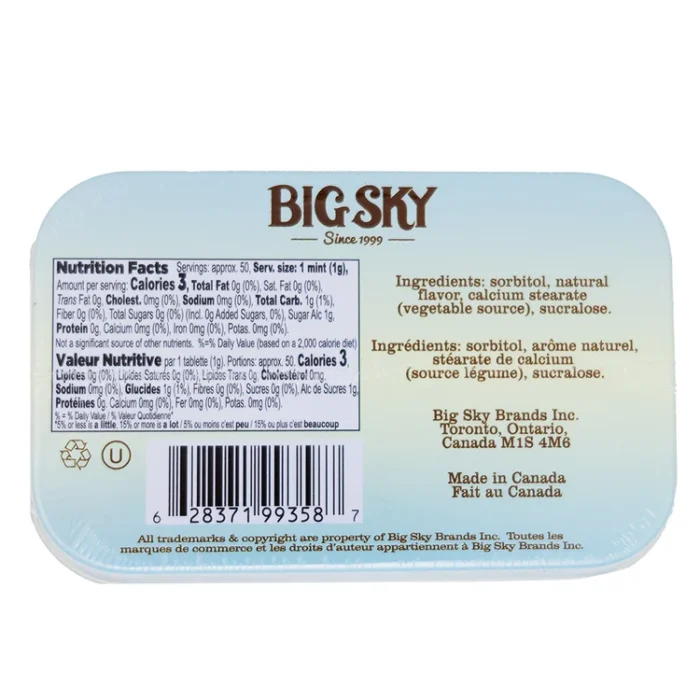 Big Sky Mints Marshmallow sugar free 1.76 oz (50g) - Image 2