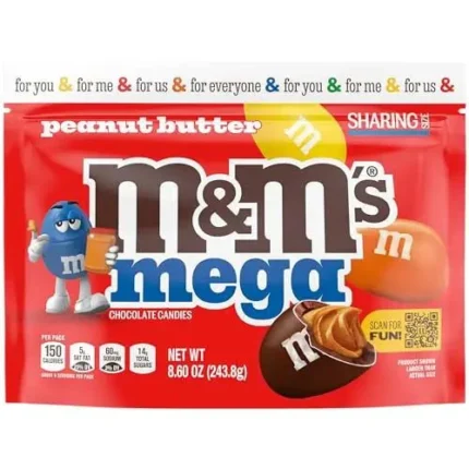m & m's peanut butter mega chocolate candies