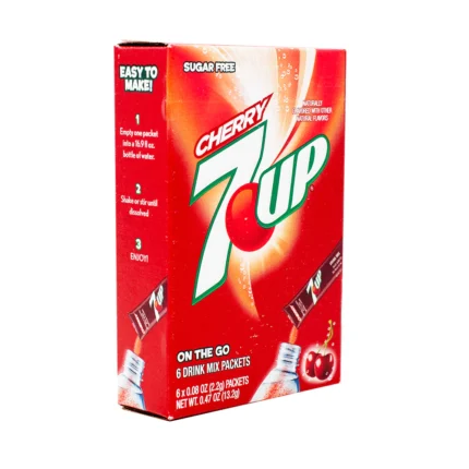 Singles to go drink mix 7up cherry 0.47 oz (13.2g)  zero sugar