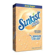 Singles to go drink mix sunkist peach 0.53oz (15g)  zero sugar