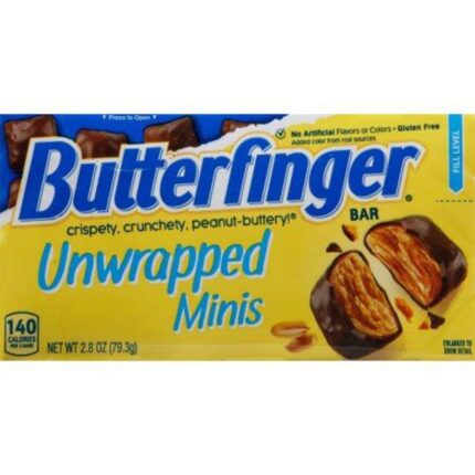 Butterfinger Unwrapped Minis Box 79.3g Crispy Crunchy Peanut Buttery