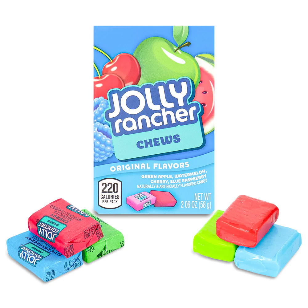 Candyfunhouse_hershey_jollyrancher_chews_originalflavors_58g-Side-jpg-1 Jolly Rancher Chews Original Flavors 2.06oz (58g) - Image 1