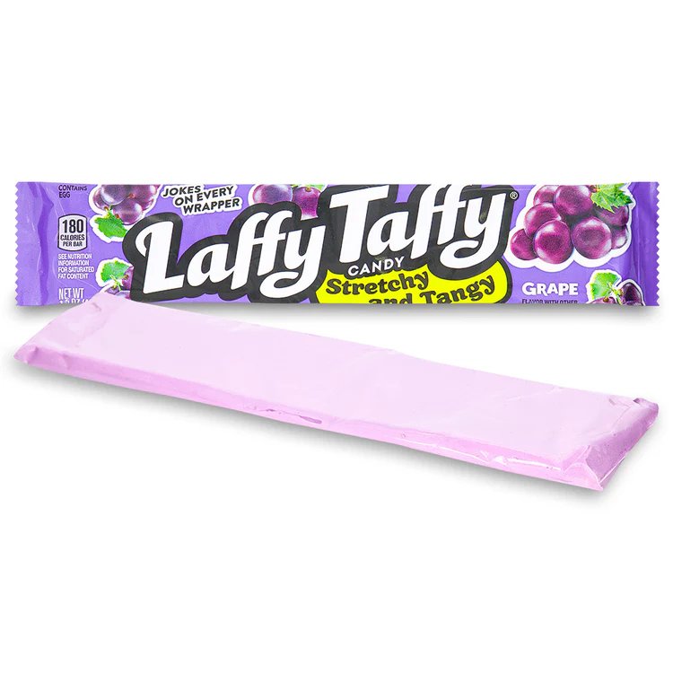 Candyfunhouse_laffytaffy_grape_42g-Side-jpg-1 Laffy Taffy candy stretchy and Tangy Grape 1.5 oz(42g) - Image 1