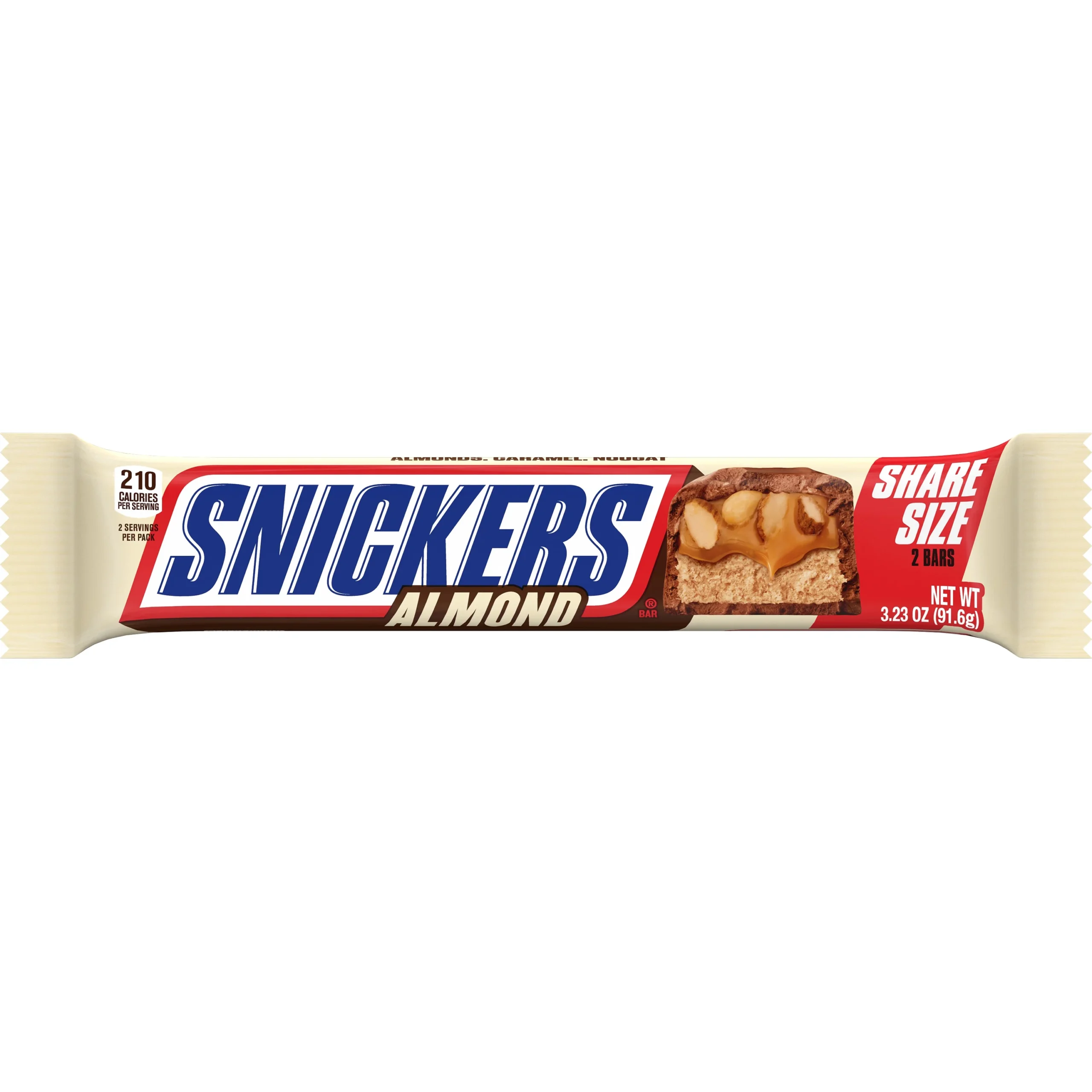 Snickers-Almond-Candy-Milk-Chocolate-Bar-Share-Size-3-23-oz_90ada8a2-36ff-457f-8fa0-e9986fedc722.0054f6f910e68531b49b63a5dac92d48 snickers almond 3.23 oz - Image 1