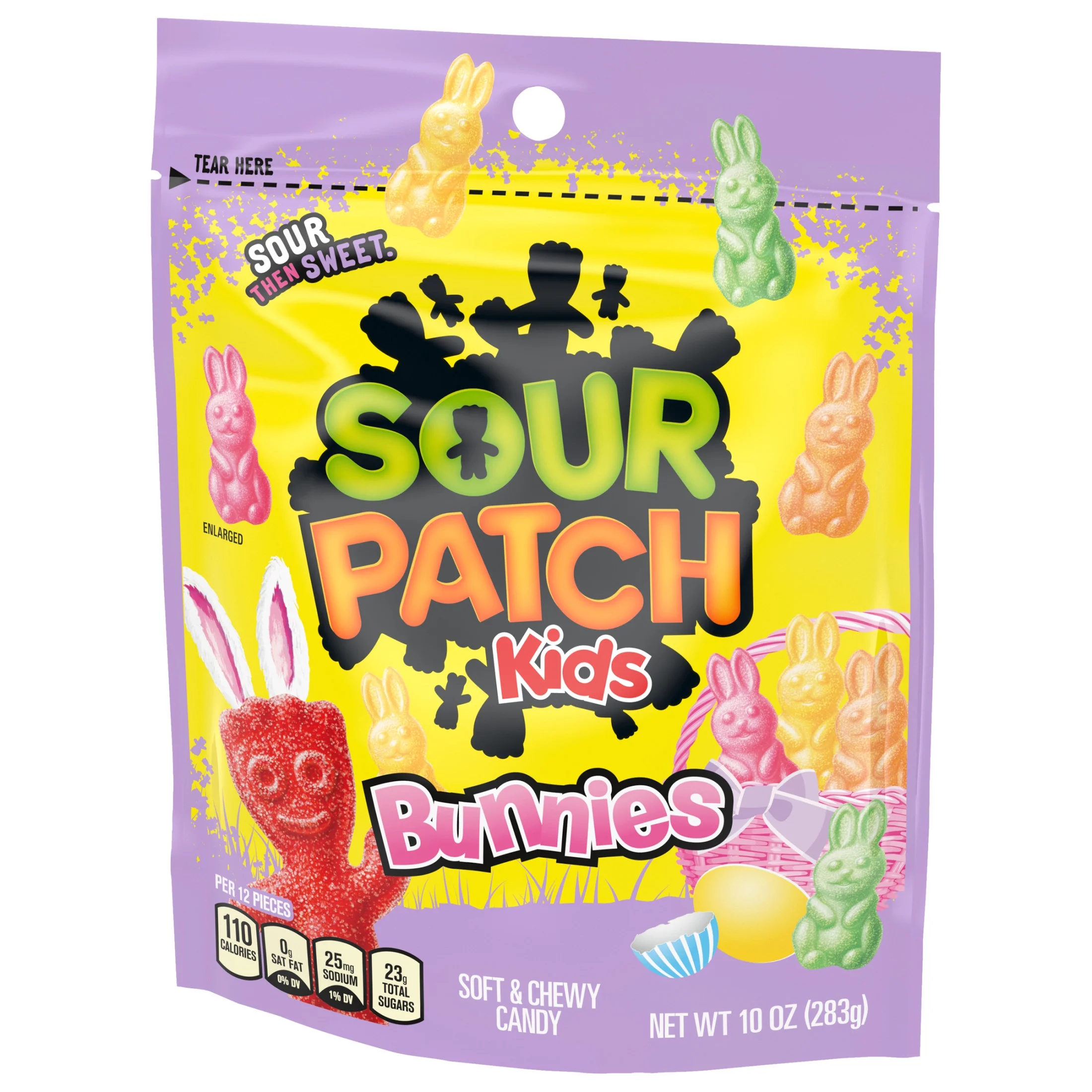 bf9cb291-faf0-4b0d-a75a-f19a4df0d3d0.7550d6623faee1d6efe51aa0b14370ee Sour Patch kids Bunnies Soft & chewy candy 10oz (283g) - Image 1