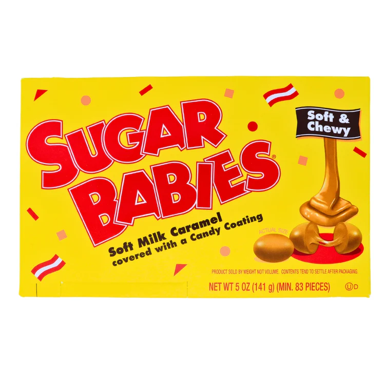 candy-funhouse-sugar-babies-soft-milk-caramel Sugar Babies Soft Milk Caramel covered with a candy coating 1.7oz (48g) - Image 1