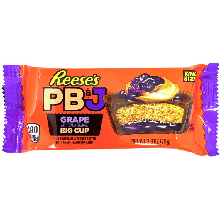 reeses-pb-j-grape-big-cup-king-size-2-8oz-candy-funhouse Reese's PB& J Grape Big Cup 2.8oz (79g) - Image 1