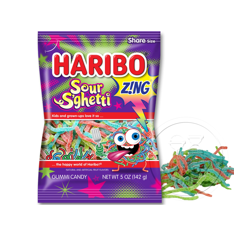 20 Haribo sour s'ghetti zing 5 oz (142g) - Image 1