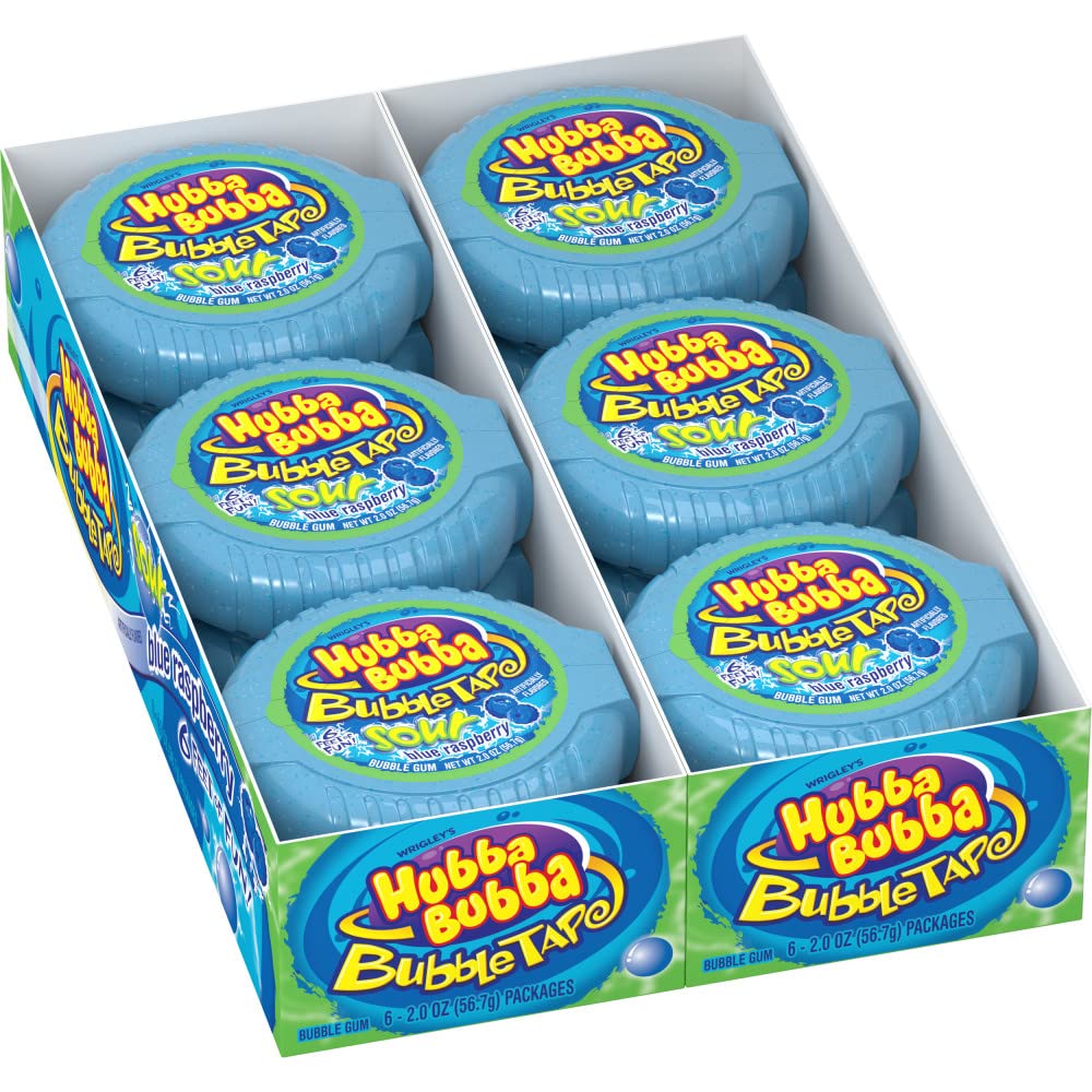 9 Hubba Bubba sour blue raspberry 2.0 oz ( 56.7g) - Image 1
